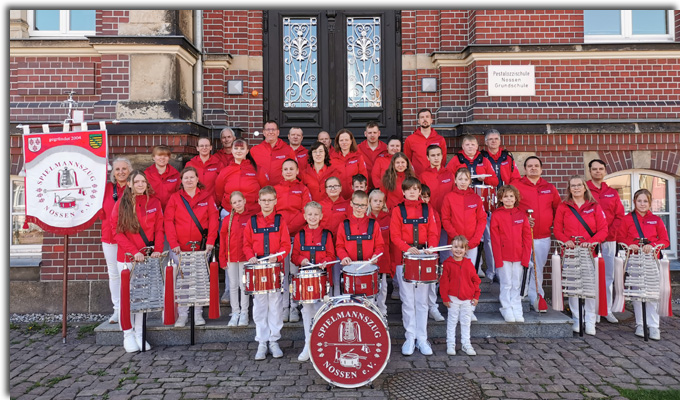 Gruppenfoto des Spielmannszuges Nossen e.V.