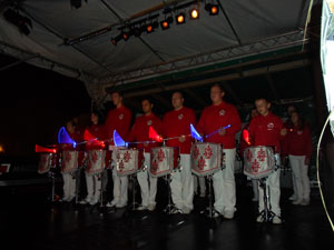 Drumshow zum Weinfest